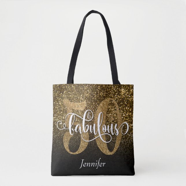 50 u. fabelhafter Imitat-Glitzer/schwarzes Ombre Tasche (Vorderseite)