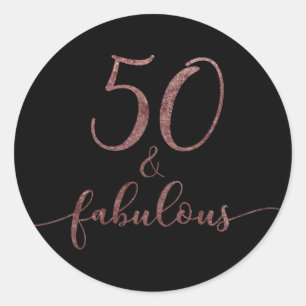 "50 u. fabelhafter" runder aufkleber