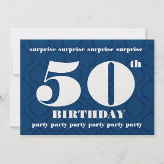 50. ÜBERRASCHUNG Geburtstags-Party-Schablone - Einladung