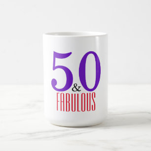 50 und fabelhaft Eleganter Geburtstag Kaffeetasse