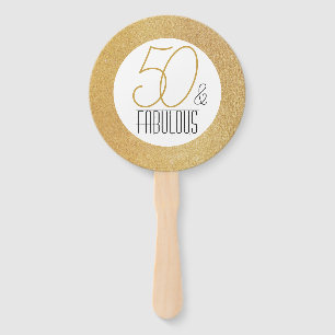 50 und Fabelhaft Gold Personalisierte Geburtstagsf Fächer