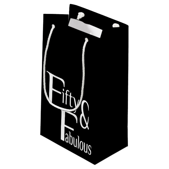 50 und fabelhaft kleine geschenktüte (Rückseite Schrägansicht)