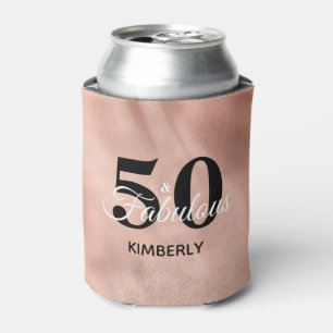 50 und Fabelhaft Personalisierter Roségold-Geburts Dosenkühler