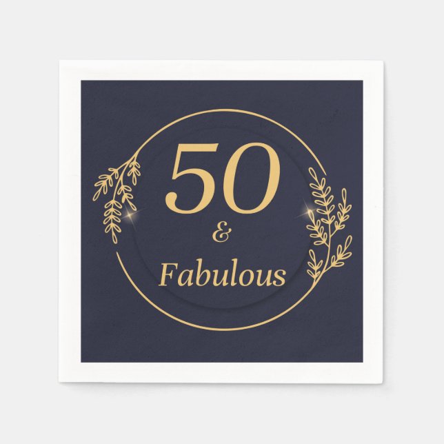 50 und fabelhaft serviette (Vorderseite)