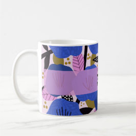 50 und fabelhafte 50. Geburtstag Blaues Blumenmust Kaffeetasse