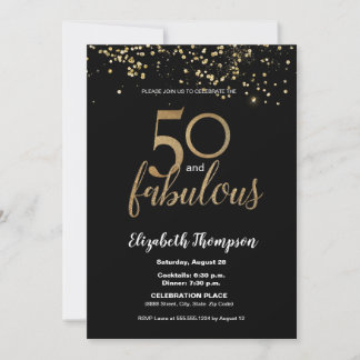 50 und fabelhafte 50. Geburtstag Custom Einladung