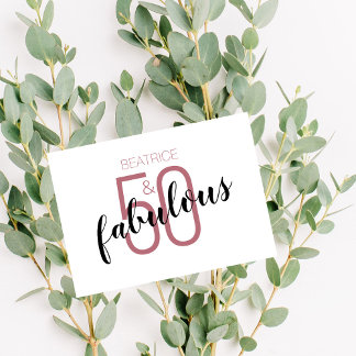 50 und fabelhafte 50. Geburtstags-Rose Gold