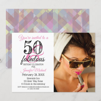 50 und fabelhafte 50. Geburtstagseinladung Einladung