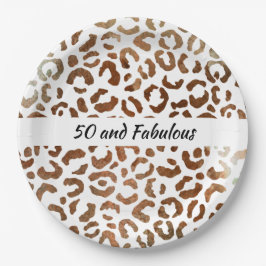 50 und fabelhafte Big Cat Print Abstrakt Pappteller
