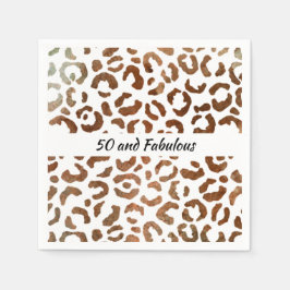 50 und fabelhafte Big Cat Print Abstrakt Serviette
