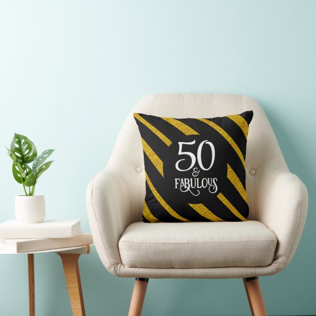 50 und fabelhafte Black and Gold Tote Bag Kissen (Stuhl )