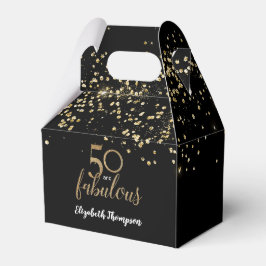 50 und fabelhafte Black Gold Konfetti 50. Geburtst Geschenkschachtel