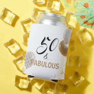 50 und fabelhafte Black Gold Party Balloons Geburt Dosenkühler
