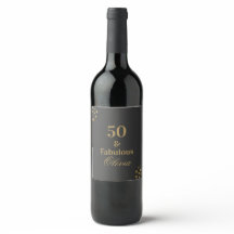 50 und fabelhafte Black Golden Birthday Party