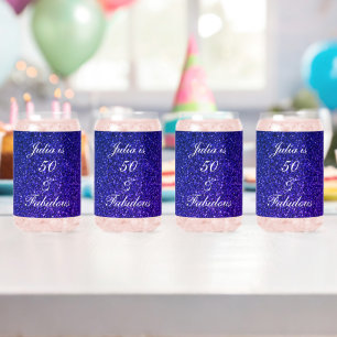 50 und fabelhafte blaue Glitzer Geburtstagsgeschen Dosenglas