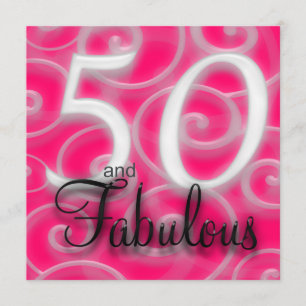 50 und fabelhafte Einladung zum Geburtstag