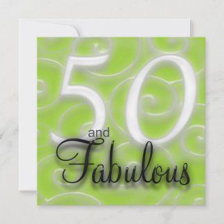 50 und fabelhafte Einladung zum Geburtstag