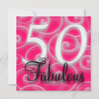 50 und fabelhafte Einladung zum Geburtstag