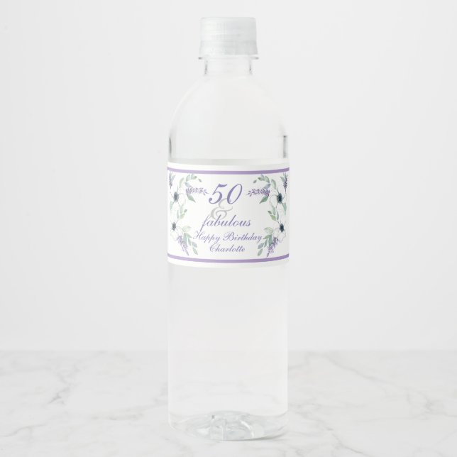50 und fabelhafte Elegant Floral Wasserfarbe (Vorderseite)