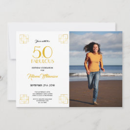 50 und fabelhafte Geburtstagsfeier Einladung Art D