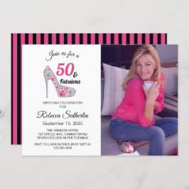 50 und fabelhafte Geburtstagsparty Einladung