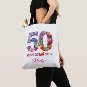 50 und fabelhafte Geburtstagsparty moderne Tote Ta Tasche