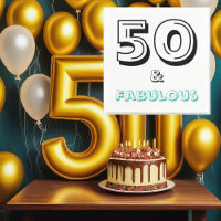 50 und fabelhafte Geburtstagsparty Paper Napkins