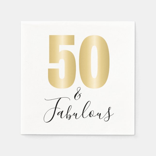 50 und fabelhafte Geburtstagsparty Serviette (Vorderseite)