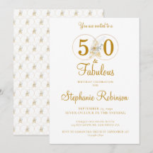 50 und fabelhafte Gold 50. Geburtstagsparty