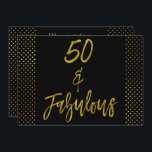 50 und fabelhafte Gold Foil Geburtstagsfeier Einla Einladung<br><div class="desc">50 und fabelhafte Gold Foil Glamour Birthday Einladung. Die 50 und Fabulous Card kann mit Ihren Informationen individuell angepasst werden.</div>