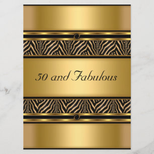 50 und fabelhafte Gold Geburtstagsparty Einladung