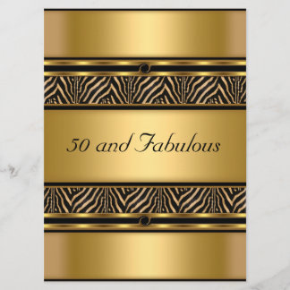 50 und fabelhafte Gold Geburtstagsparty Einladung