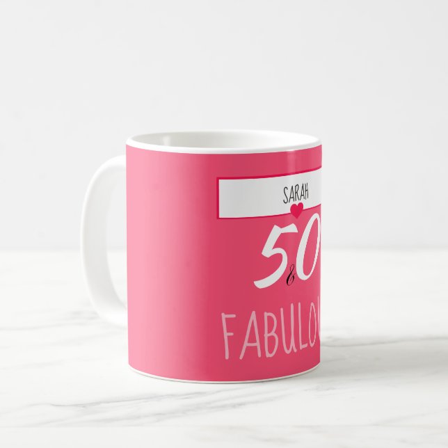 50 und fabelhafte kundenspezifische kaffeetasse (Vorderseite Links)