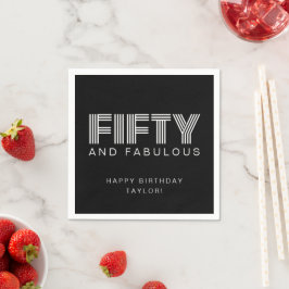 50 und fabelhafte moderne Black Birthday Party Serviette
