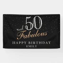 50 und fabelhafte moderne Schwarz 50. Geburtstag Banner