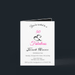50 und fabelhafte Personalisierte 50. Geburtstag Einladung<br><div class="desc">50 und fabelhafte Personalisierte 50. Geburtstagsparty folgte Einladung.</div>