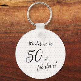 50 und fabelhafte Pink Black 50. Geburtstag Schlüsselanhänger