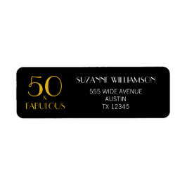 50 und fabelhafte Rücksendeadresse am Geburtstag