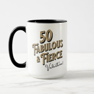 50 und fabelhaften Geburtstag Black & Gold Tasse