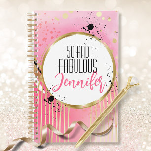 50 und fabelhafter Abstrakter Pink Black Gold Glit Planer