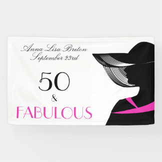 50 und fabelhafter Kunst-Deko-eleganter 50. Banner