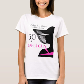 50 und fabelhafter Kunst-Deko-eleganter 50. T-Shirt