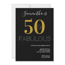 50 und fabelhaftes 50. Geburtstag Black Gold Party