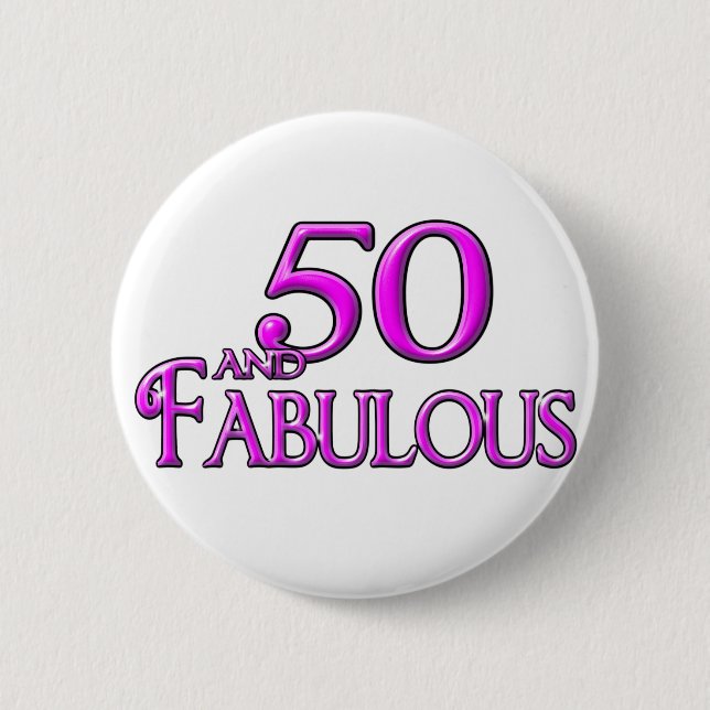 50 und FABELHAFTES Button (Vorderseite)