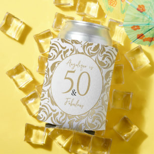 50 und fabelhaftes Dekorationsmuster Gold Floral S Dosenkühler