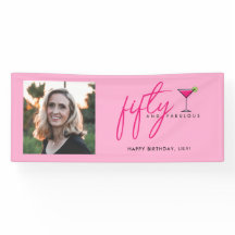 50 und fabelhaftes Foto Pink Geburtstagsparty