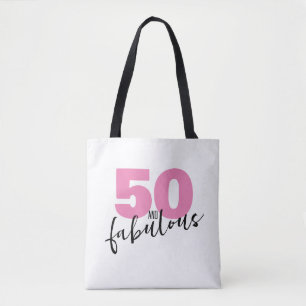 50 und fabelhaftes Geschenk 50. Geburtstag pink Tasche