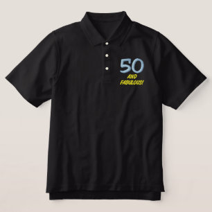 50 und fabelhaftes gesticktes Polo-Shirt