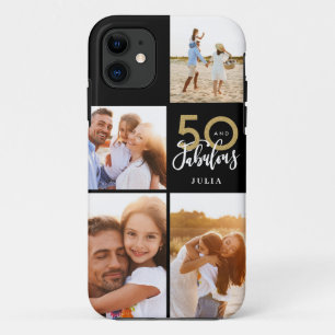 50 und fabelhaftes goldschwarzes Foto Geburtstag Case-Mate iPhone Hülle