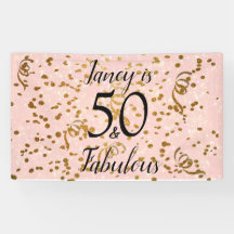 50 und fabelhaftes Rosa mit Goldfetti